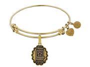 Angelica Collection Brass with Yellow Finish Proud Sister U.S. Army Expandable Bangle