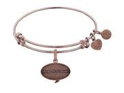 Angelica Collection Brass with Pink Finish Friends How You Doing Expandable Bangle