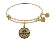 Angelica Collection Brass with Yellow Finish U.S. Navy Daughter Expandable Bangle