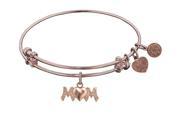 Angelica Collection Non antique Rose Stipple Finish Brass m heart m Expandable Bangle