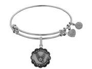 Angelica Collection Brass with White Finish Proud Daughter U.S. Air Force Expandable Bangle