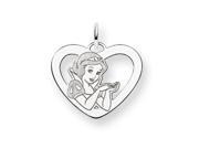 Disney Snow White Heart Charm in Sterling Silver
