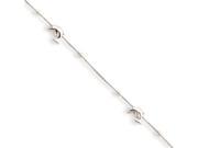Sterling Silver Polished Dolphin with 1in Ext. Anklet