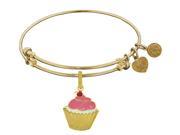 Brass with Yellow Finish Enamel Cupcake Charm for Angelica Collection Bangle