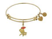 Brass with Yellow Finish Enamel Beach Chair Charm for Angelica Collection Bangle