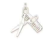 Sterling Silver Comb and Scissor Charm