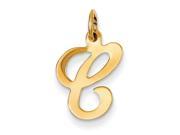 14ky Die Struck Initial C Charm in 14 kt Yellow Gold