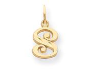 14k Initial S Charm in 14 kt Yellow Gold