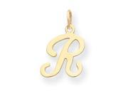 14ky Die Struck Initial R Charm in 14 kt Yellow Gold