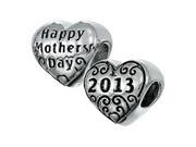 Zable Sterling Silver Happy Mothers Day 2013 Bead Charm