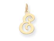 14ky Die Struck Initial E Charm in 14 kt Yellow Gold