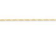 8 Inch 10k 2.2mm Figaro Link Chain Bracelet in 10 kt Yellow Gold
