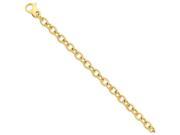 8.5 Inch 14k 7.5mm Polished Fancy Link Chain Bracelet in 14 kt Yellow Gold