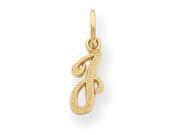 14ky Casted Initial J Charm in 14 kt Yellow Gold