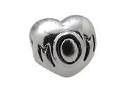 Zable Sterling Silver Mom Heart Bead Charm