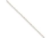 Sterling Silver Polished with 1.5in Ext. Anklet