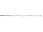9 Inch 14k 2.75mm bright cut Quadruple Rope Chain Ankle Bracelet in 14 kt Yellow Gold