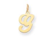 14ky Die Struck Initial G Charm in 14 kt Yellow Gold