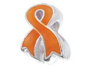 Zable Sterling Silver Awareness Ribbon Orange Bead Charm