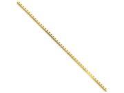 7 Inch 14k 1.5mm Box Chain Bracelet in 14 kt Yellow Gold