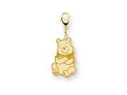 Disney Winnie the Pooh Lobster Clasp Charm in Gold Plated Silver