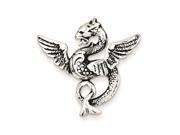 Sterling Silver Antiqued Dragon Charm