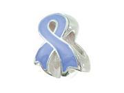 Zable Sterling Silver Awareness Ribbon Light Blue Bead Charm