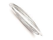 Sterling Silver Rhodium Plated Polished Intertwined Bangle Bracelet