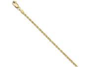 Finejewelers 10k 2.25mm Bright Cut Rope Chain Necklace in 10 kt Yellow Gold