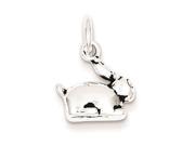 Sterling Silver Antiqued Rabbit Charm