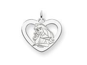 Disney Aurora Heart Charm in Sterling Silver