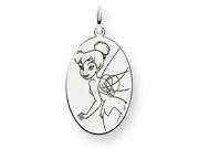 Disney Tinker Bell Oval Charm in Sterling Silver
