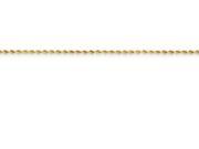 8 Inch 14k 1.50mm bright cut Rope with Lobster Clasp Chain Bracelet in 14 kt Yellow Gold