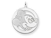 Disney Mickey Round Charm in Sterling Silver