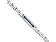 Chisel Stainless Steel Polished Blue Ip plated 8.5in Bracelet