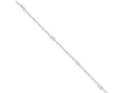 Sterling Silver W 1in Ext. Anklet