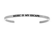 Intuition Stainless Steel music Is My EscapeCuff Bangle