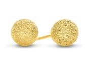 14k Yellow Gold 6mm Laser Cut Ball Stud Earrings