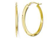 Finejewelers 10k Polished Oval Hinged Hoop Earrings in 10 kt Yellow Gold