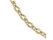 Finejewelers 14k Polished Bright Cut Fancy Link Bracelet in 14 kt Yellow Gold