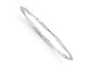 Finejewelers 14k White Gold Polished and Textured Twisted Slip on Bangle