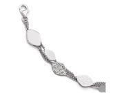Finejewelers Sterling Silver Polished Bright Cut 4 strand with 1.5in Ext. Bracelet