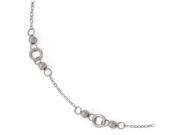 Finejewelers 14k White Gold Polished and Laser Textured Anklet