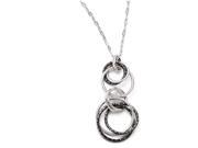 Finejewelers Sterling Silver Ruthenium plated Necklace W 2in Ext