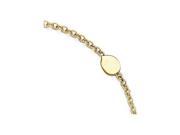 Finejewelers 14k Polished Anklet W 1in Ext in 14 kt Yellow Gold