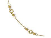 Finejewelers 14k Polished and Laser Textured Anklet in 14 kt Yellow Gold