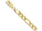 Finejewelers 10k Yellow Gold 7.5mm Concave Figaro Bracelet