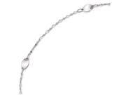 Finejewelers 14k White Gold Polished with 1in Ext. Anklet