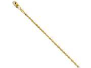 Finejewelers 14k Singapore 10 Inch Ankle Bracelet in 14 kt Yellow Gold