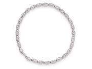 Finejewelers Sterling Silver Polished and Bright Cut Beaded Stretch Bracelet